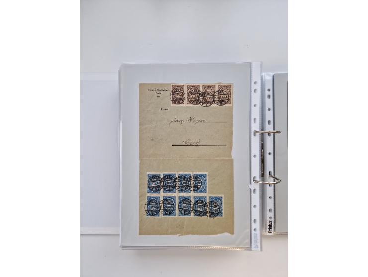 1920/23, umfangreiche Sammlung mit über 4600 Briefen, Karten und Ganzsachen. Dabei interessante Frankaturen, Blockeinheiten, 