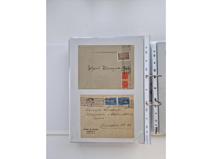 1920/23, umfangreiche Sammlung mit über 4600 Briefen, Karten und Ganzsachen. Dabei interessante Frankaturen, Blockeinheiten, 