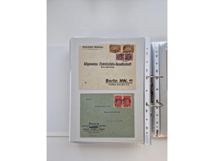 1920/23, umfangreiche Sammlung mit über 4600 Briefen, Karten und Ganzsachen. Dabei interessante Frankaturen, Blockeinheiten, 