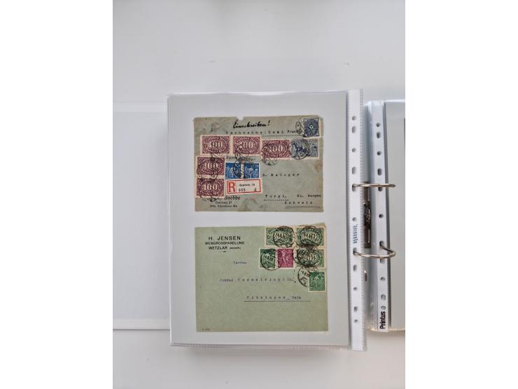 1920/23, umfangreiche Sammlung mit über 4600 Briefen, Karten und Ganzsachen. Dabei interessante Frankaturen, Blockeinheiten, 