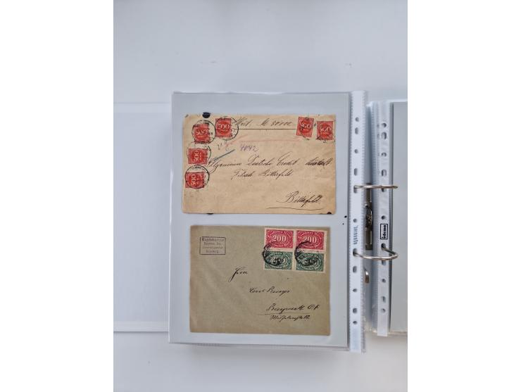 1920/23, umfangreiche Sammlung mit über 4600 Briefen, Karten und Ganzsachen. Dabei interessante Frankaturen, Blockeinheiten, 