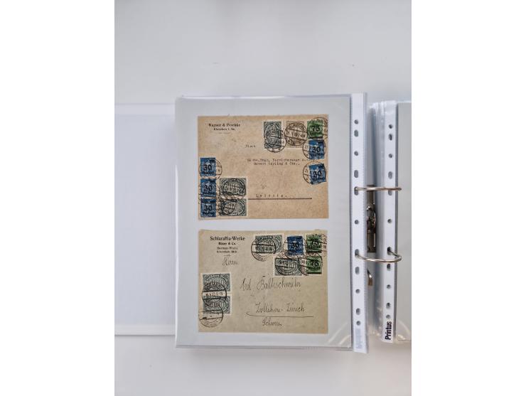 1920/23, umfangreiche Sammlung mit über 4600 Briefen, Karten und Ganzsachen. Dabei interessante Frankaturen, Blockeinheiten, 