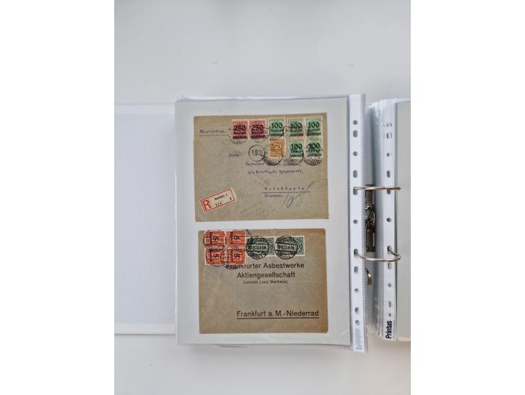 1920/23, umfangreiche Sammlung mit über 4600 Briefen, Karten und Ganzsachen. Dabei interessante Frankaturen, Blockeinheiten, 