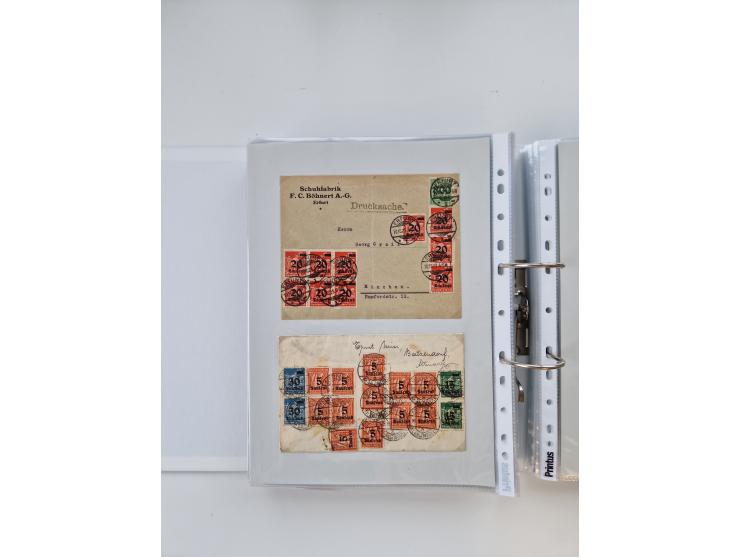 1920/23, umfangreiche Sammlung mit über 4600 Briefen, Karten und Ganzsachen. Dabei interessante Frankaturen, Blockeinheiten, 