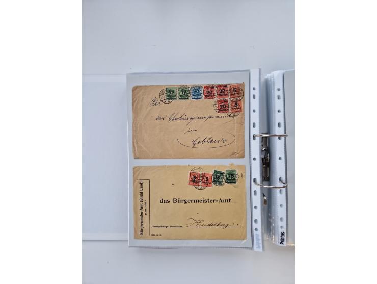 1920/23, umfangreiche Sammlung mit über 4600 Briefen, Karten und Ganzsachen. Dabei interessante Frankaturen, Blockeinheiten, 