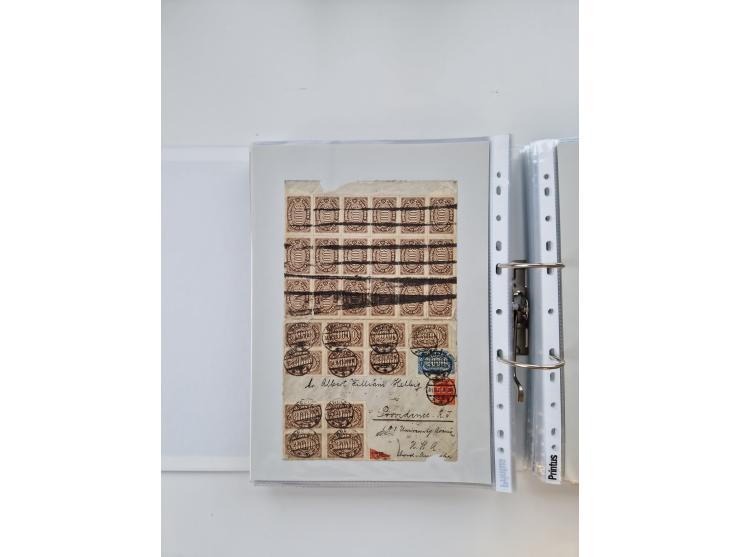 1920/23, umfangreiche Sammlung mit über 4600 Briefen, Karten und Ganzsachen. Dabei interessante Frankaturen, Blockeinheiten, 