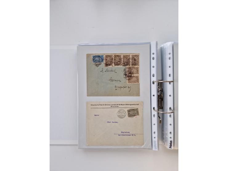1920/23, umfangreiche Sammlung mit über 4600 Briefen, Karten und Ganzsachen. Dabei interessante Frankaturen, Blockeinheiten, 