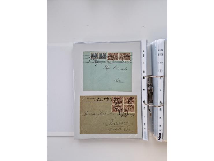 1920/23, umfangreiche Sammlung mit über 4600 Briefen, Karten und Ganzsachen. Dabei interessante Frankaturen, Blockeinheiten, 