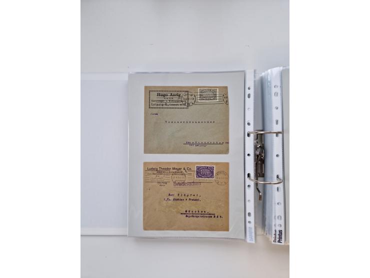 1920/23, umfangreiche Sammlung mit über 4600 Briefen, Karten und Ganzsachen. Dabei interessante Frankaturen, Blockeinheiten, 