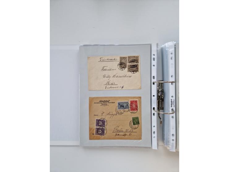 1920/23, umfangreiche Sammlung mit über 4600 Briefen, Karten und Ganzsachen. Dabei interessante Frankaturen, Blockeinheiten, 