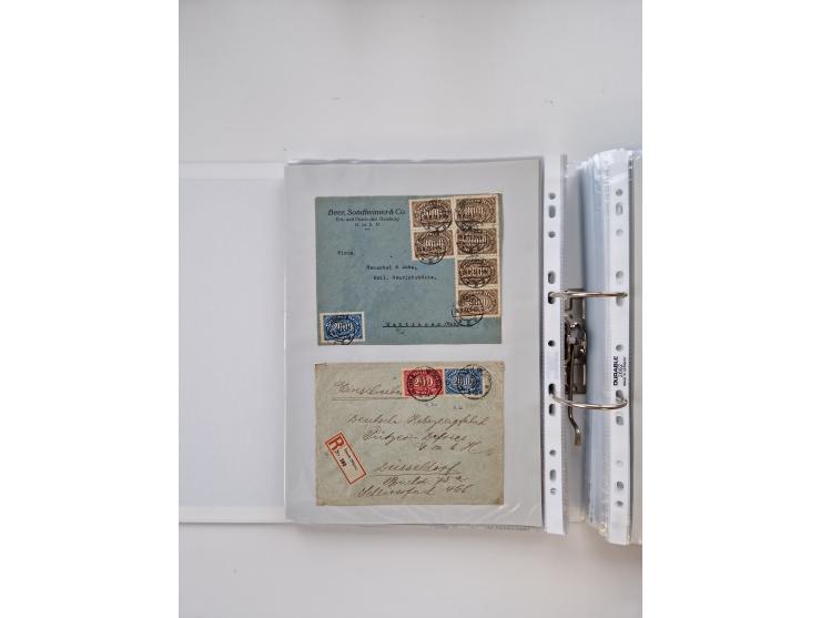 1920/23, umfangreiche Sammlung mit über 4600 Briefen, Karten und Ganzsachen. Dabei interessante Frankaturen, Blockeinheiten, 