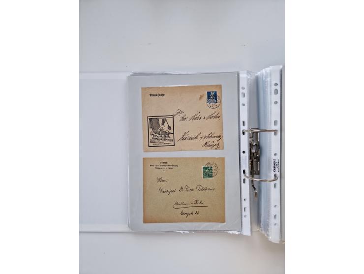 1920/23, umfangreiche Sammlung mit über 4600 Briefen, Karten und Ganzsachen. Dabei interessante Frankaturen, Blockeinheiten, 