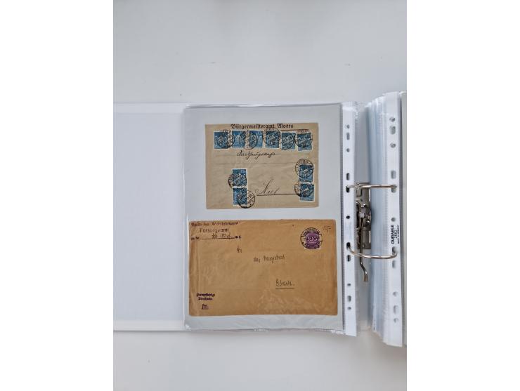 1920/23, umfangreiche Sammlung mit über 4600 Briefen, Karten und Ganzsachen. Dabei interessante Frankaturen, Blockeinheiten, 