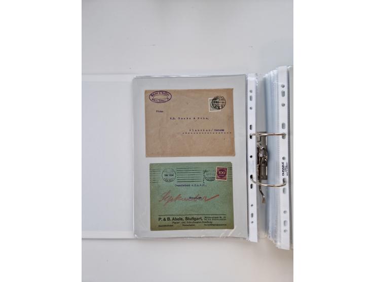 1920/23, umfangreiche Sammlung mit über 4600 Briefen, Karten und Ganzsachen. Dabei interessante Frankaturen, Blockeinheiten, 