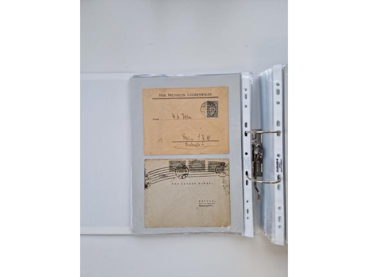 1920/23, umfangreiche Sammlung mit über 4600 Briefen, Karten und Ganzsachen. Dabei interessante Frankaturen, Blockeinheiten, 