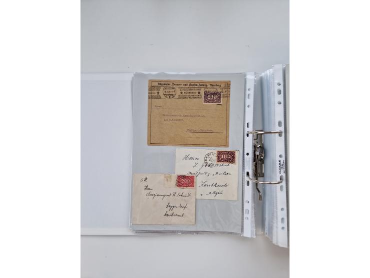 1920/23, umfangreiche Sammlung mit über 4600 Briefen, Karten und Ganzsachen. Dabei interessante Frankaturen, Blockeinheiten, 