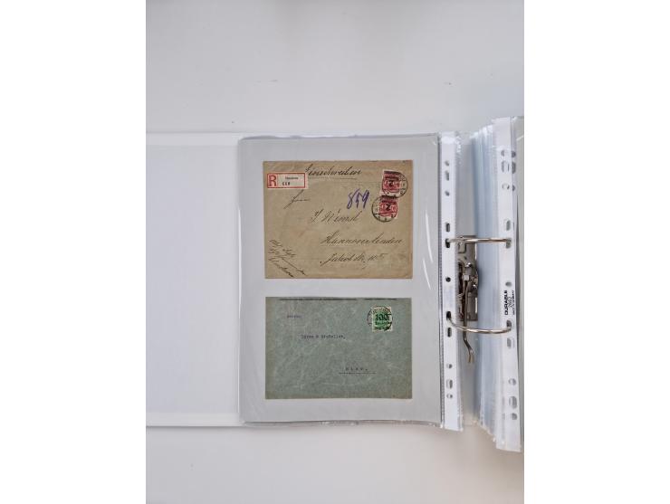 1920/23, umfangreiche Sammlung mit über 4600 Briefen, Karten und Ganzsachen. Dabei interessante Frankaturen, Blockeinheiten, 