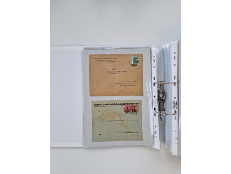1920/23, umfangreiche Sammlung mit über 4600 Briefen, Karten und Ganzsachen. Dabei interessante Frankaturen, Blockeinheiten, 