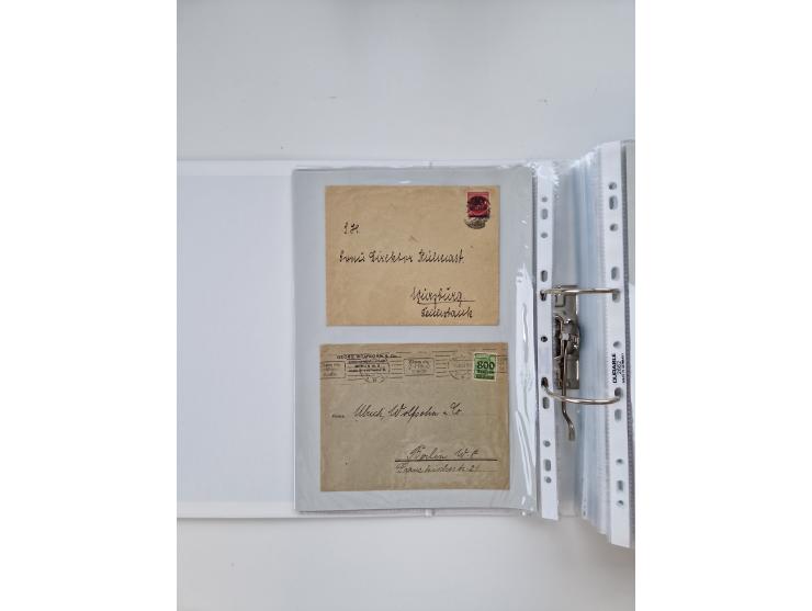 1920/23, umfangreiche Sammlung mit über 4600 Briefen, Karten und Ganzsachen. Dabei interessante Frankaturen, Blockeinheiten, 