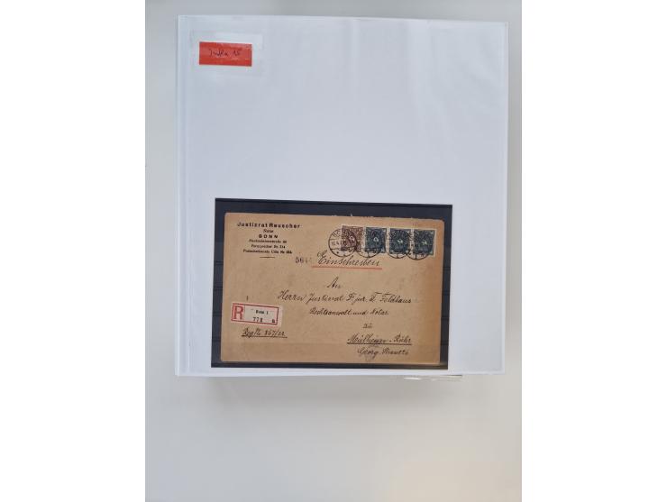 1920/23, umfangreiche Sammlung mit über 4600 Briefen, Karten und Ganzsachen. Dabei interessante Frankaturen, Blockeinheiten, 