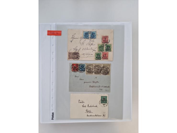 1920/23, umfangreiche Sammlung mit über 4600 Briefen, Karten und Ganzsachen. Dabei interessante Frankaturen, Blockeinheiten, 