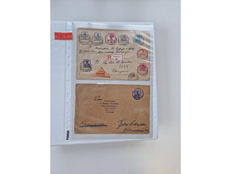 1920/23, umfangreiche Sammlung mit über 4600 Briefen, Karten und Ganzsachen. Dabei interessante Frankaturen, Blockeinheiten, 