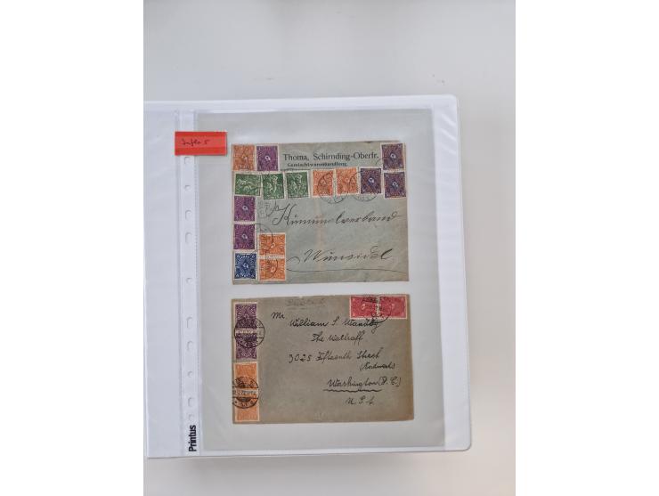 1920/23, umfangreiche Sammlung mit über 4600 Briefen, Karten und Ganzsachen. Dabei interessante Frankaturen, Blockeinheiten, 