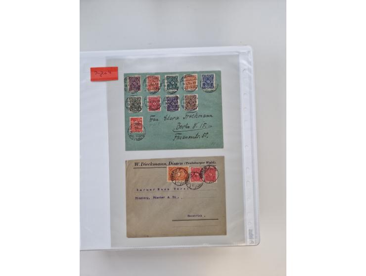 1920/23, umfangreiche Sammlung mit über 4600 Briefen, Karten und Ganzsachen. Dabei interessante Frankaturen, Blockeinheiten, 
