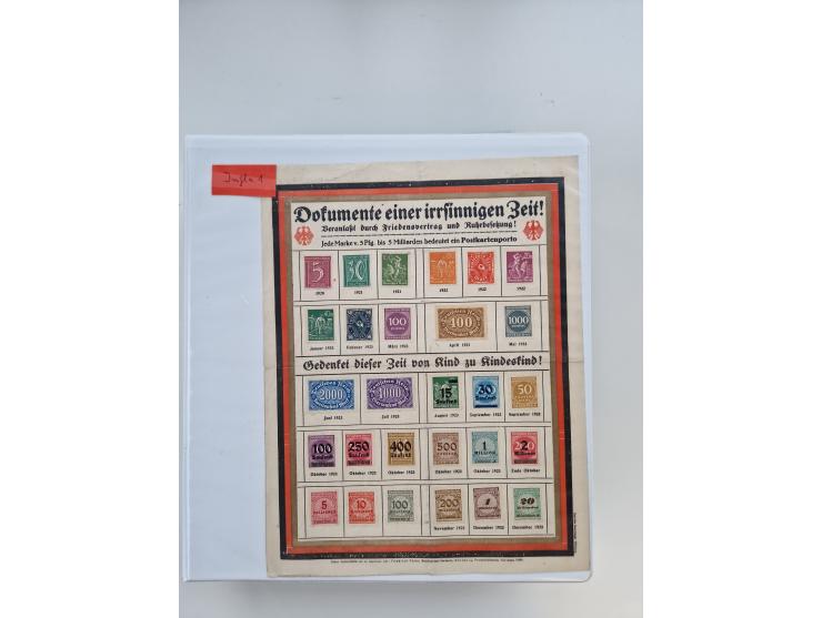 1920/23, umfangreiche Sammlung mit über 4600 Briefen, Karten und Ganzsachen. Dabei interessante Frankaturen, Blockeinheiten, 