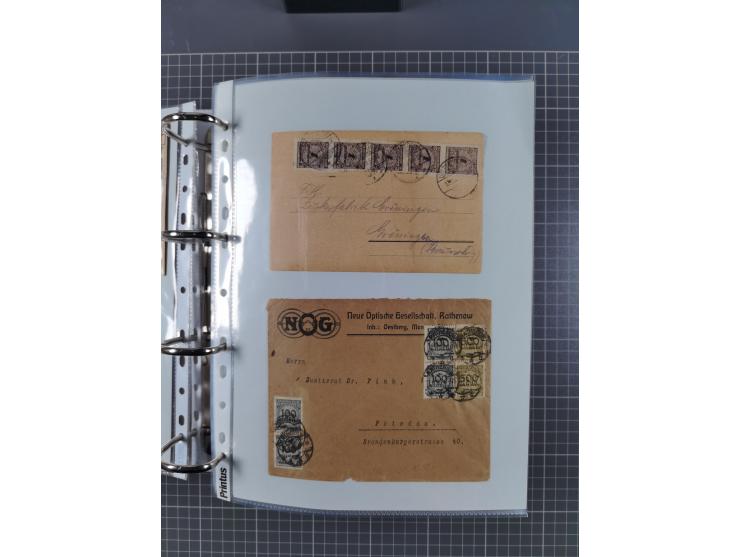 1920/23, interessante Sammlung mit ca. 570 Briefen, Karten und Ganzsachen inkl. Dienstmarken. Dabei Einzel- und Mehrfachfrank