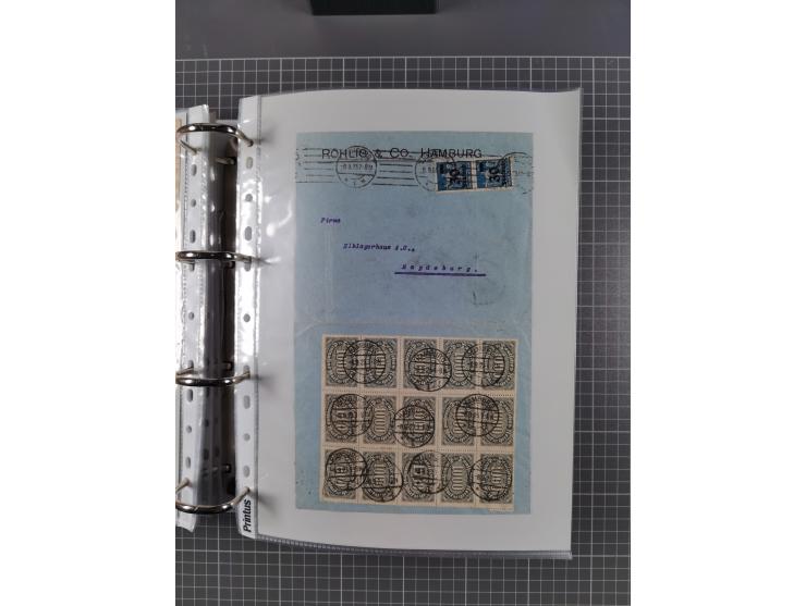 1920/23, interessante Sammlung mit ca. 570 Briefen, Karten und Ganzsachen inkl. Dienstmarken. Dabei Einzel- und Mehrfachfrank