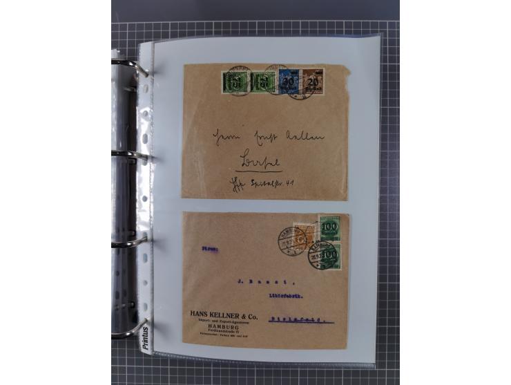1920/23, interessante Sammlung mit ca. 570 Briefen, Karten und Ganzsachen inkl. Dienstmarken. Dabei Einzel- und Mehrfachfrank