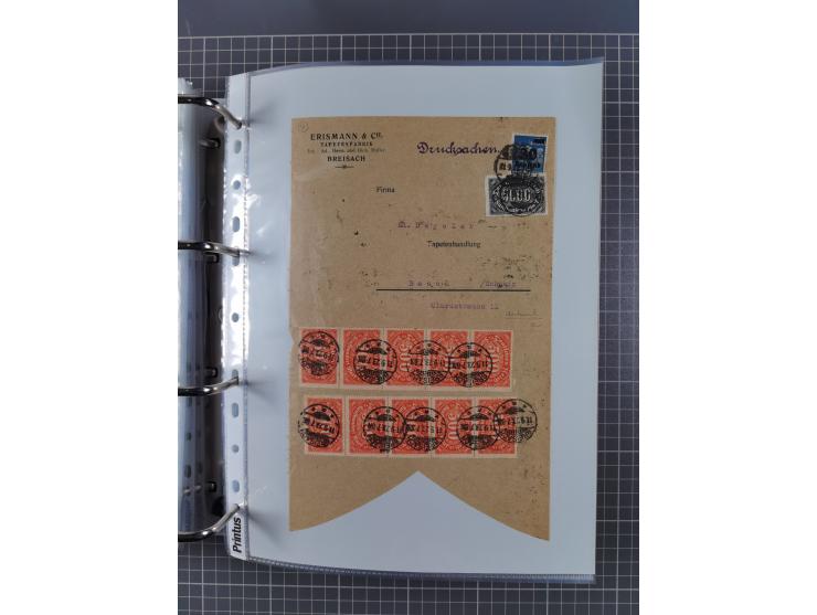 1920/23, interessante Sammlung mit ca. 570 Briefen, Karten und Ganzsachen inkl. Dienstmarken. Dabei Einzel- und Mehrfachfrank