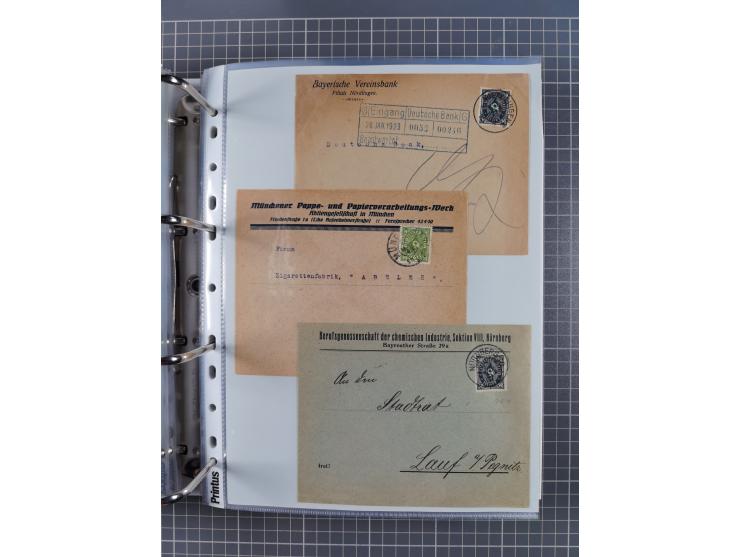 1920/23, interessante Sammlung mit ca. 570 Briefen, Karten und Ganzsachen inkl. Dienstmarken. Dabei Einzel- und Mehrfachfrank