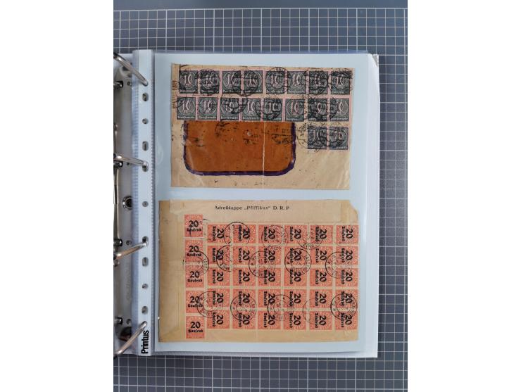 1920/23, interessante Sammlung mit ca. 570 Briefen, Karten und Ganzsachen inkl. Dienstmarken. Dabei Einzel- und Mehrfachfrank