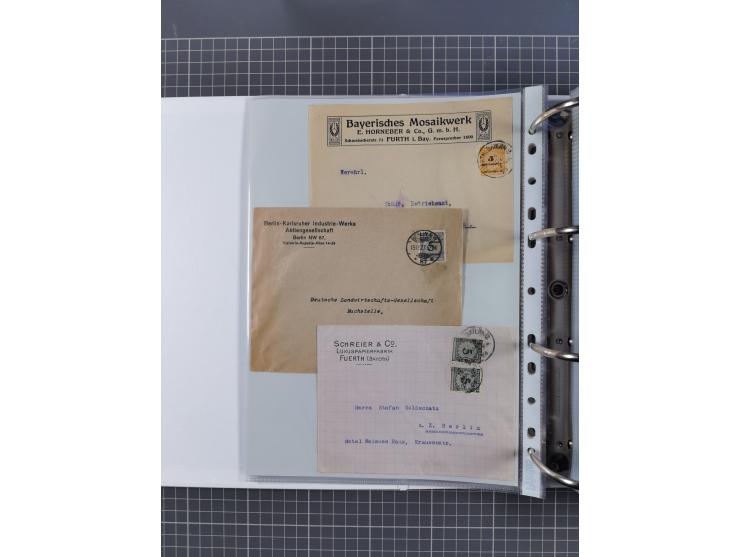 1920/23, interessante Sammlung mit ca. 570 Briefen, Karten und Ganzsachen inkl. Dienstmarken. Dabei Einzel- und Mehrfachfrank