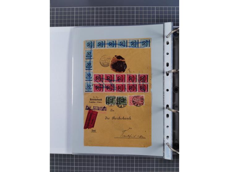 1920/23, interessante Sammlung mit ca. 570 Briefen, Karten und Ganzsachen inkl. Dienstmarken. Dabei Einzel- und Mehrfachfrank
