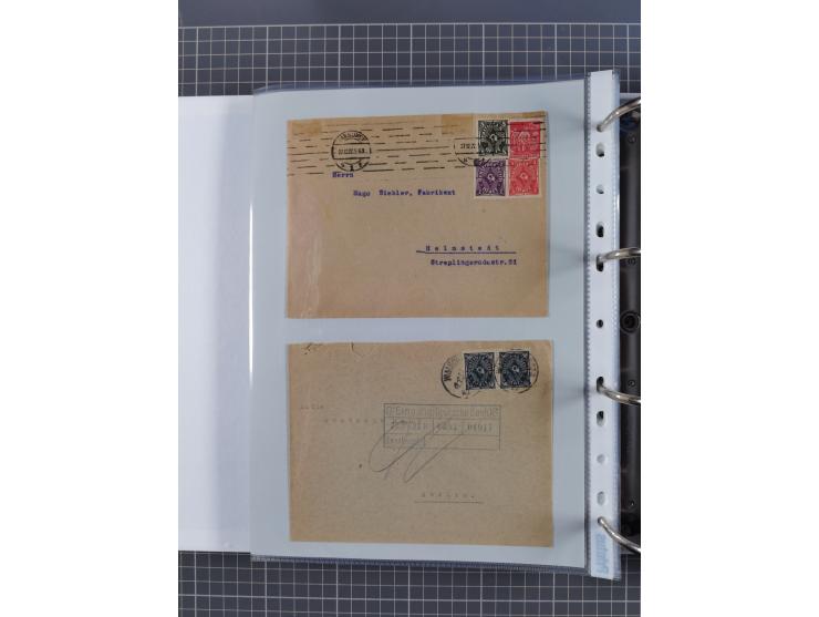 1920/23, interessante Sammlung mit ca. 570 Briefen, Karten und Ganzsachen inkl. Dienstmarken. Dabei Einzel- und Mehrfachfrank
