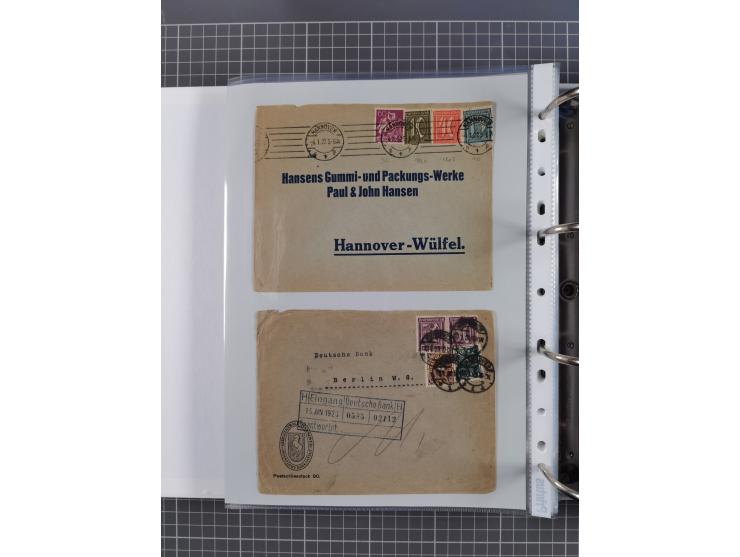 1920/23, interessante Sammlung mit ca. 570 Briefen, Karten und Ganzsachen inkl. Dienstmarken. Dabei Einzel- und Mehrfachfrank