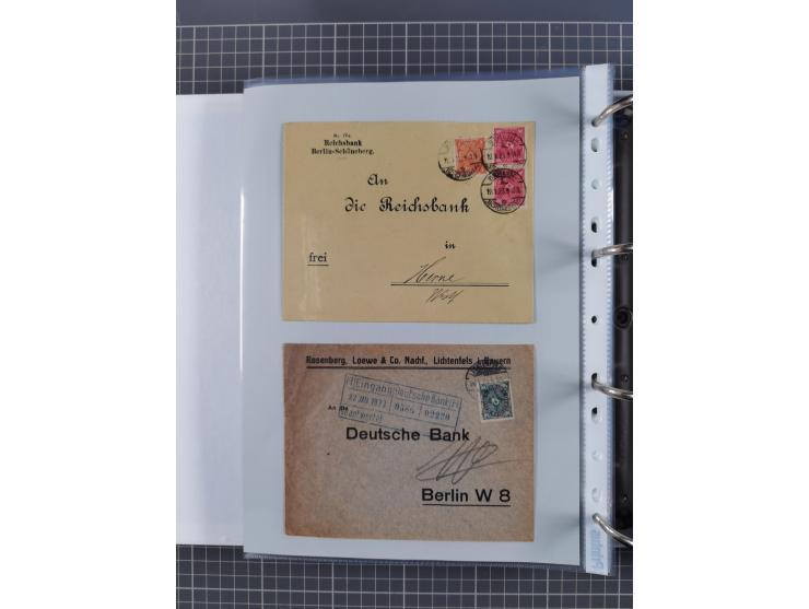 1920/23, interessante Sammlung mit ca. 570 Briefen, Karten und Ganzsachen inkl. Dienstmarken. Dabei Einzel- und Mehrfachfrank
