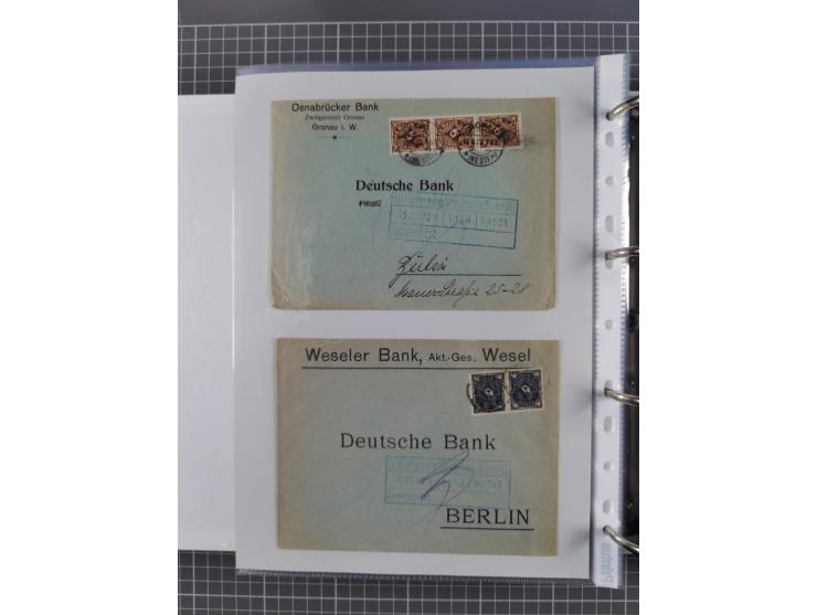 1920/23, interessante Sammlung mit ca. 570 Briefen, Karten und Ganzsachen inkl. Dienstmarken. Dabei Einzel- und Mehrfachfrank