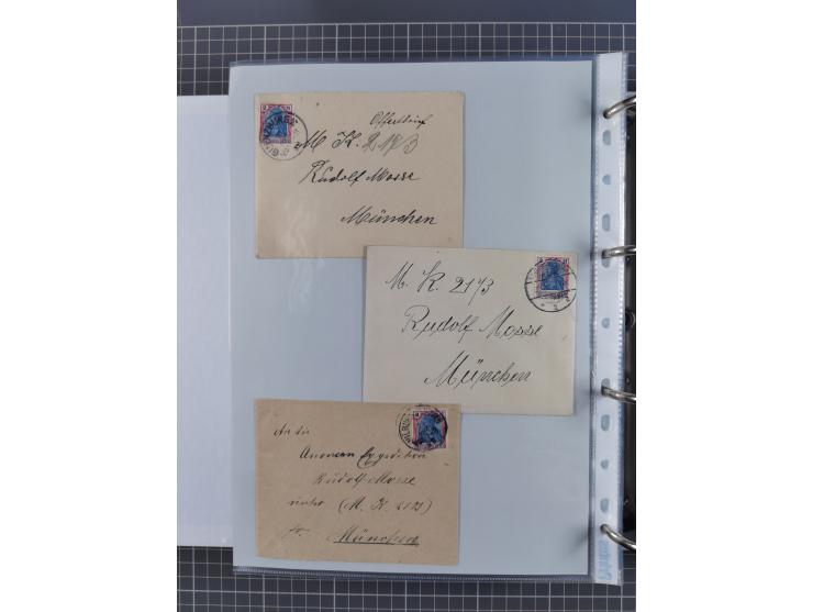 1920/23, interessante Sammlung mit ca. 570 Briefen, Karten und Ganzsachen inkl. Dienstmarken. Dabei Einzel- und Mehrfachfrank