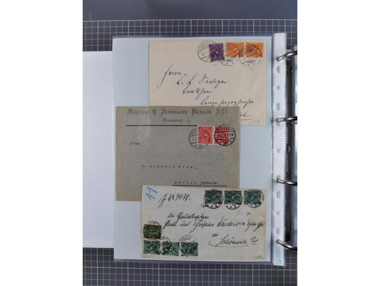 1920/23, interessante Sammlung mit ca. 570 Briefen, Karten und Ganzsachen inkl. Dienstmarken. Dabei Einzel- und Mehrfachfrank