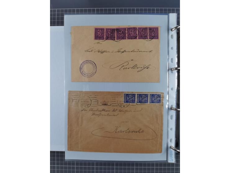 1920/23, interessante Sammlung mit ca. 570 Briefen, Karten und Ganzsachen inkl. Dienstmarken. Dabei Einzel- und Mehrfachfrank