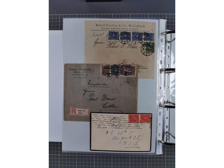 1920/23, interessante Sammlung mit ca. 570 Briefen, Karten und Ganzsachen inkl. Dienstmarken. Dabei Einzel- und Mehrfachfrank