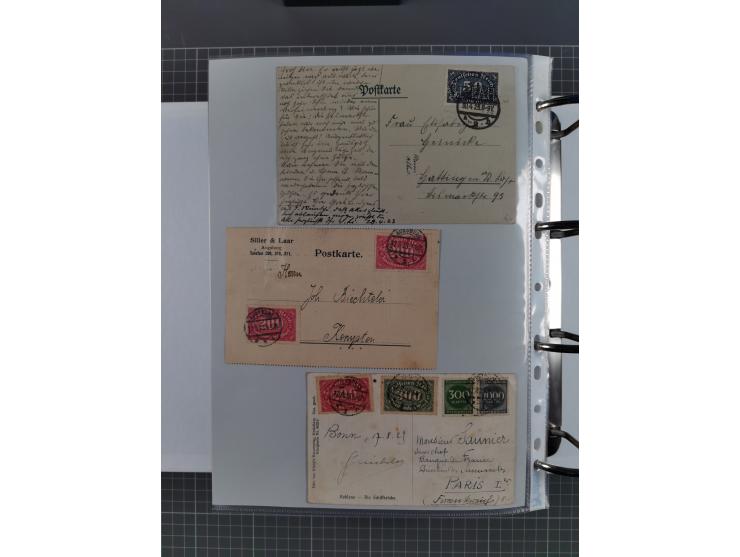 1920/23, interessante Sammlung mit ca. 570 Briefen, Karten und Ganzsachen inkl. Dienstmarken. Dabei Einzel- und Mehrfachfrank