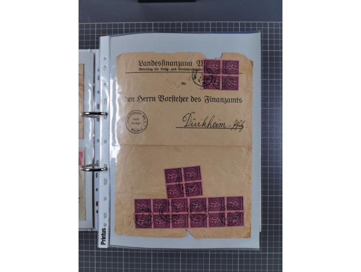 1920/23, interessante Sammlung mit ca. 570 Briefen, Karten und Ganzsachen inkl. Dienstmarken. Dabei Einzel- und Mehrfachfrank