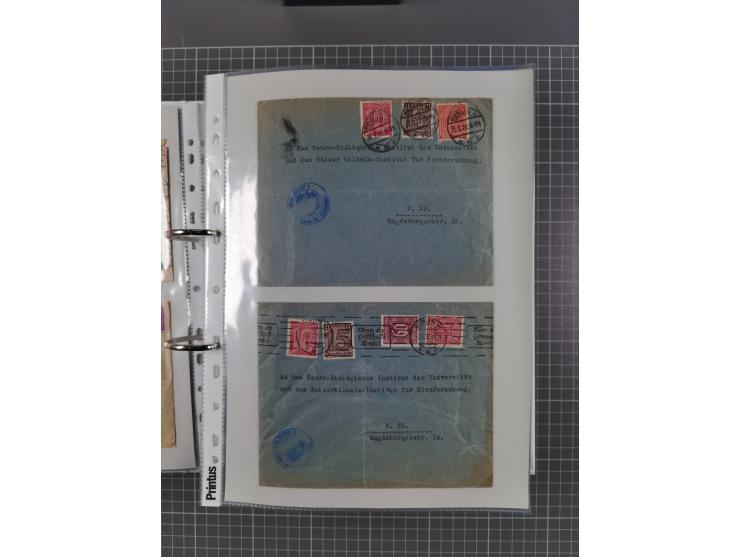 1920/23, interessante Sammlung mit ca. 570 Briefen, Karten und Ganzsachen inkl. Dienstmarken. Dabei Einzel- und Mehrfachfrank