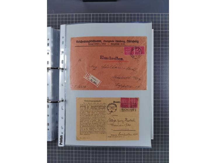 1920/23, interessante Sammlung mit ca. 570 Briefen, Karten und Ganzsachen inkl. Dienstmarken. Dabei Einzel- und Mehrfachfrank