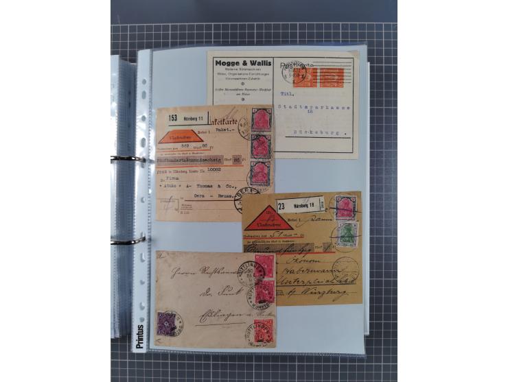 1920/23, interessante Sammlung mit ca. 570 Briefen, Karten und Ganzsachen inkl. Dienstmarken. Dabei Einzel- und Mehrfachfrank